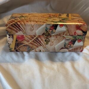 Decorative Floral Pattern Jewelry Box - Multi-Color